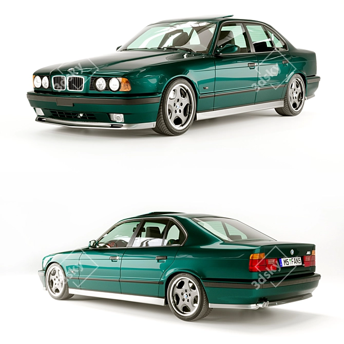 Classic BMW M5 (e34) Sedan 3D model image 4