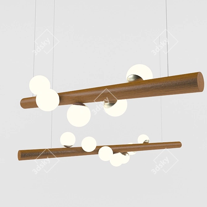 Shiningmoon Pendant Lighting: Elegant and Versatile 3D model image 1