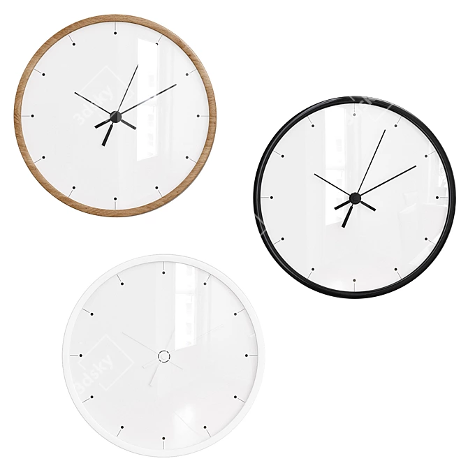 Stylish Time Decor: Wall Clock 3D model image 2