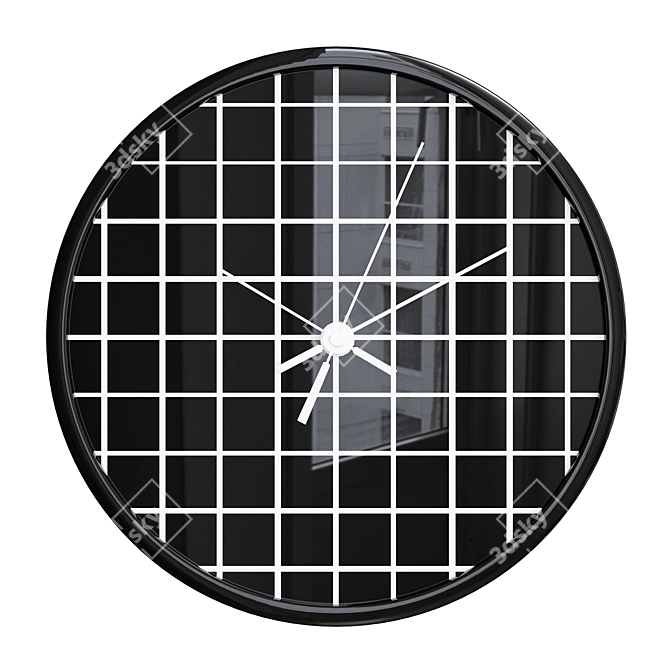 Monochrome Timepiece 3D model image 4