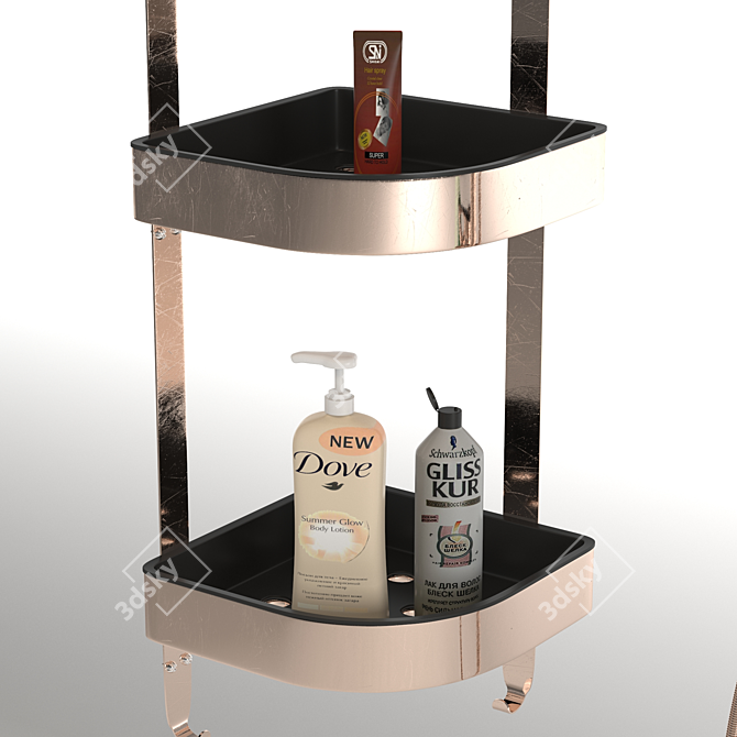 Luxury Bathroom Set: Soap, Shampoo, Towels 3D model image 1