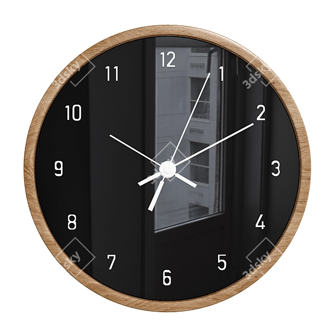 Minimalist Round Wall Clock 3D model image 4