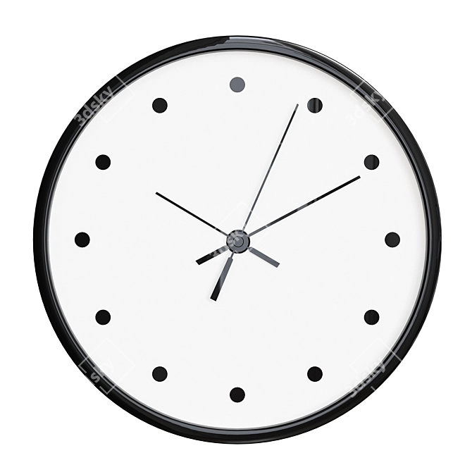 Modern Minimalist Wall Clock  3D model image 3