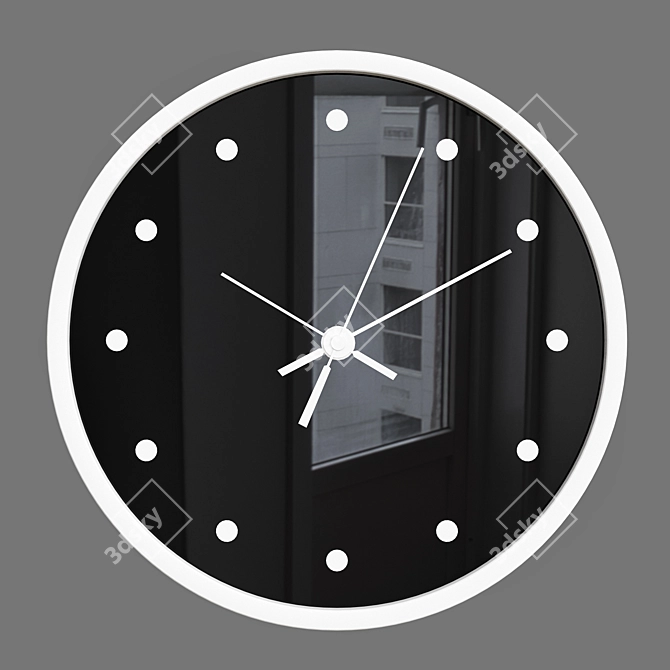 Modern Minimalist Wall Clock  3D model image 4