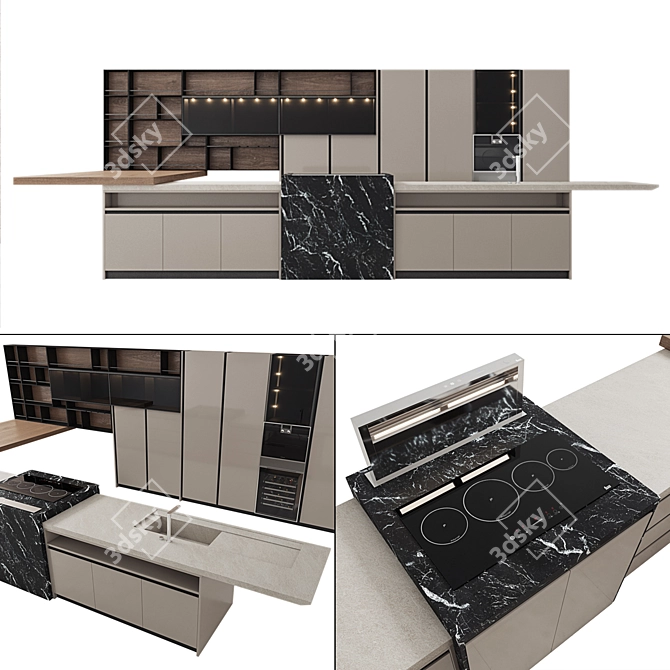 Kitchen 52: Stunning 3D Renderings 3D model image 1