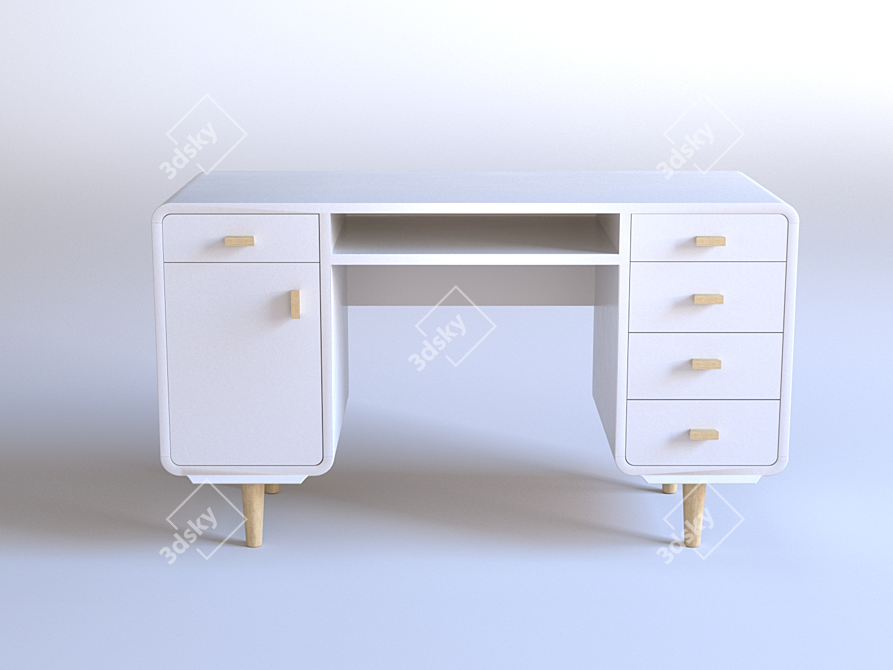 La Redoure Jimi Scandinavian Writing Desk 3D model image 1