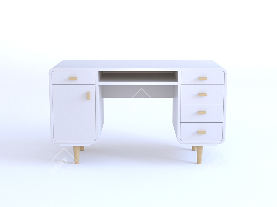 La Redoure Jimi Scandinavian Writing Desk 3D model image 4