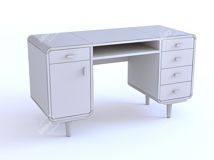 La Redoure Jimi Scandinavian Writing Desk 3D model image 6