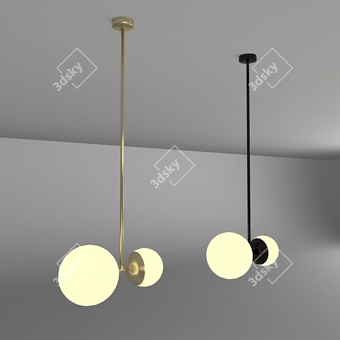 Elegant Biba Suspension Light by TATO Italia 3D model image 2