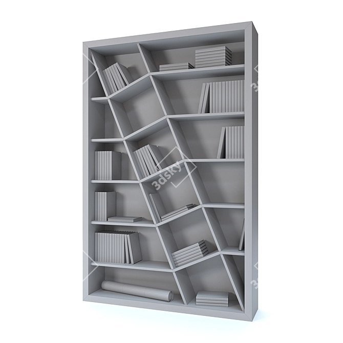 Maze Bookcase: Perfect Storage for Office or Library 3D model image 4