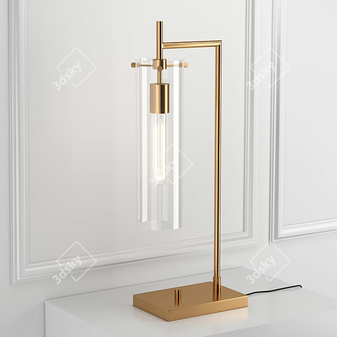 Antique Brass Marian Table Lamp 3D model image 2