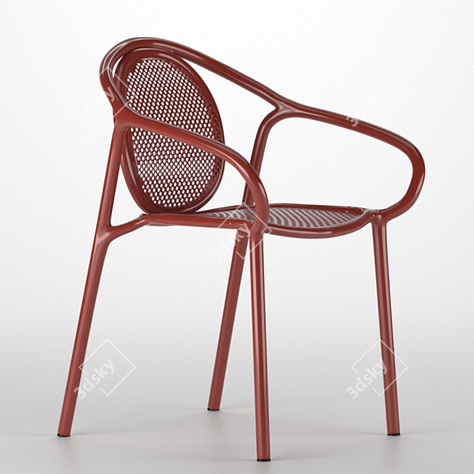 Modern Outdoor Dining Chair 3D model image 2