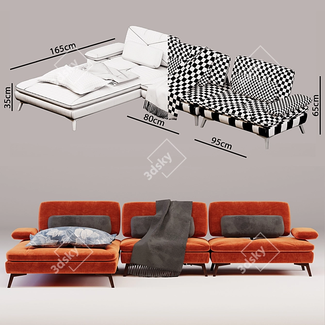 3Dmax Sofa Lasiliya | Vray & Corona Compatible 3D model image 3