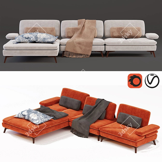 3Dmax Sofa Lasiliya | Vray & Corona Compatible 3D model image 5