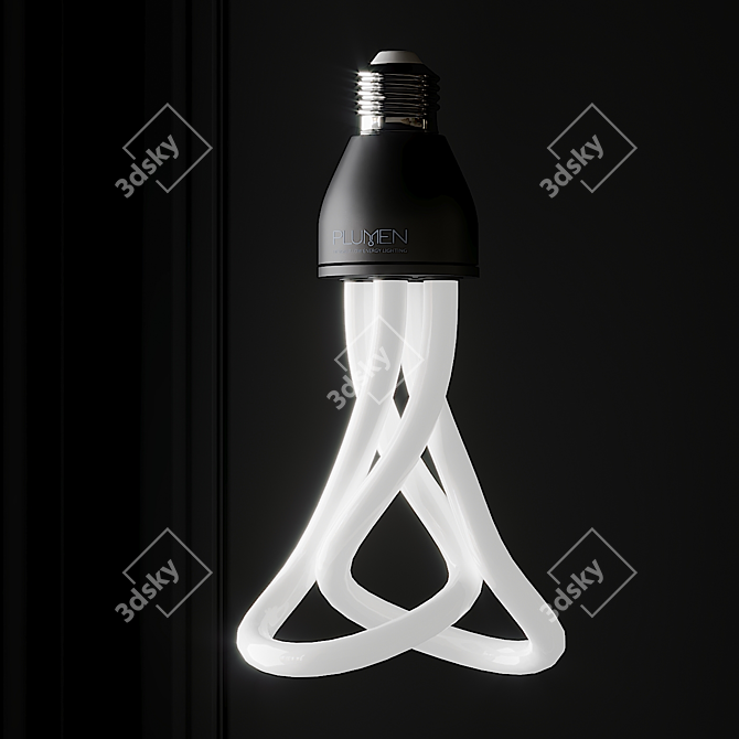 Elegant Energy-Saving Lightbulb 3D model image 6