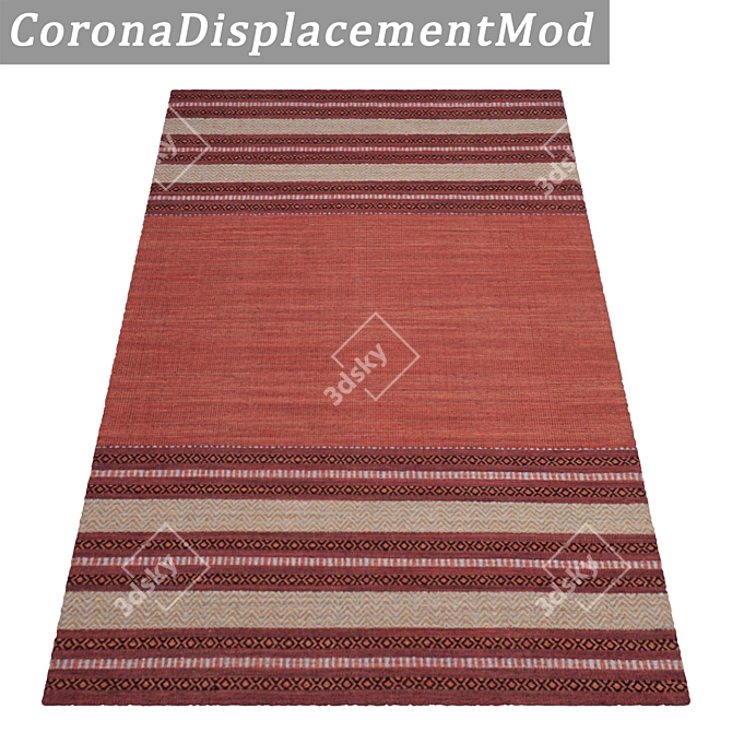 Versatile 3-Piece Carpet Set 3D model image 4