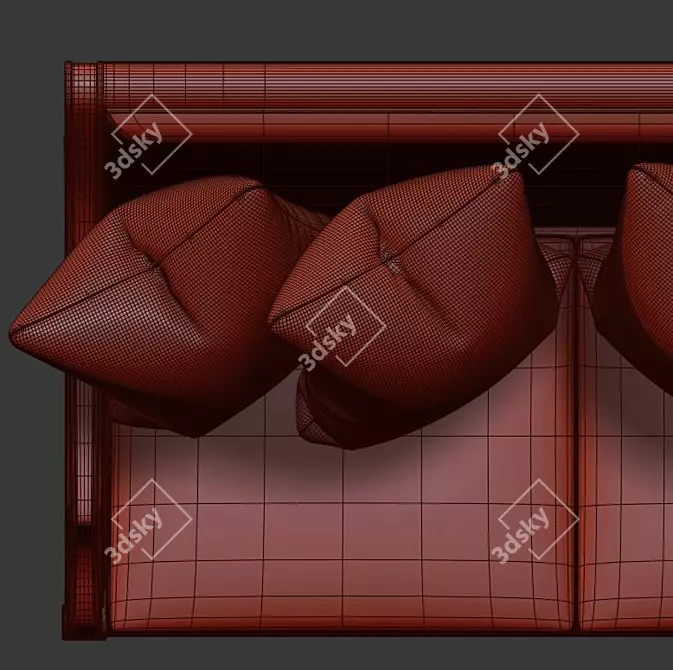 PBR-ready Bay Club Love Seat 3D model image 4