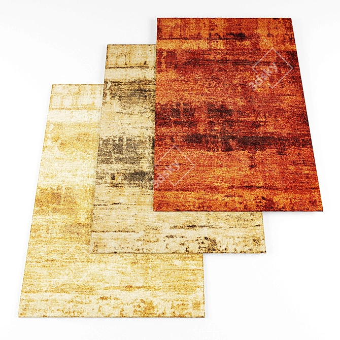 Versatile Collection of 5 Texture Rugs 3D model image 1