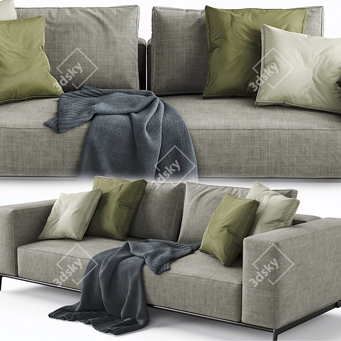 Sleek Flexform Ettore Sofa 3D model image 2