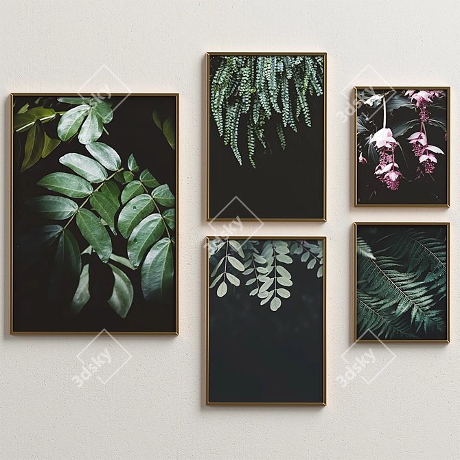 Elegant Interior Picture Frames Set 3D model image 1