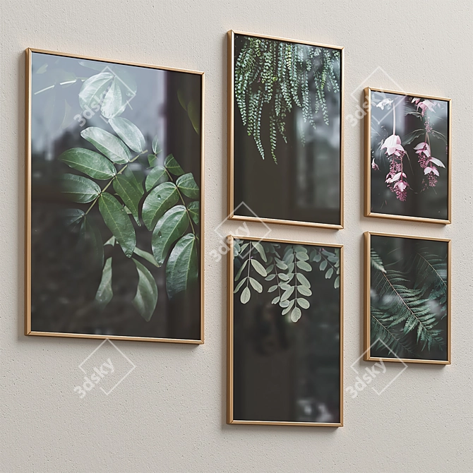 Elegant Interior Picture Frames Set 3D model image 3