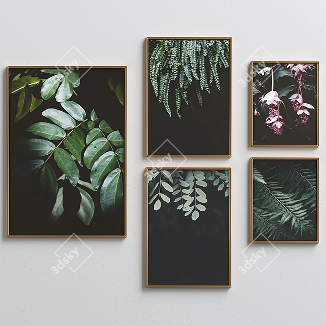 Elegant Interior Picture Frames Set 3D model image 5