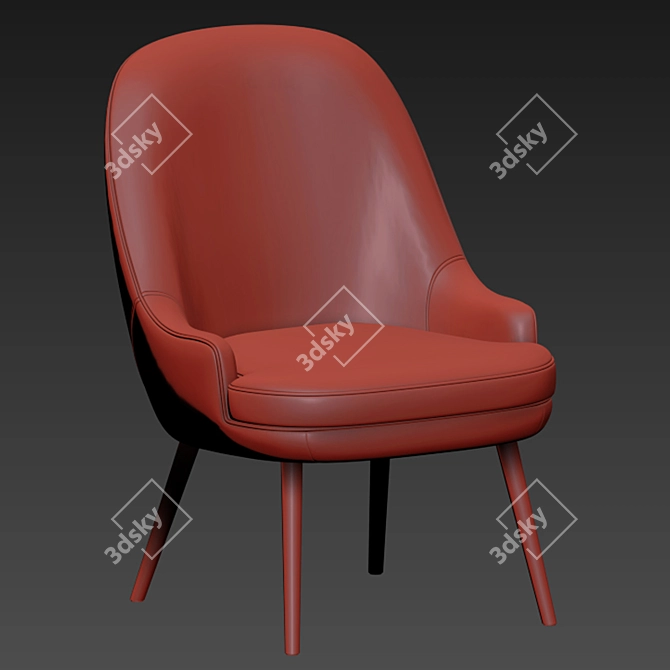 Modern Walter Knoll Dining Chair Set 3D model image 2