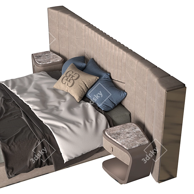 Title: Prisma Bed - Stylish and Functional 3D model image 2