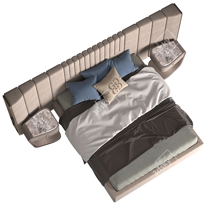 Title: Prisma Bed - Stylish and Functional 3D model image 4