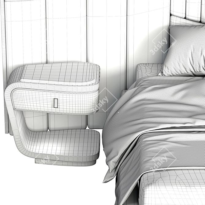 Title: Prisma Bed - Stylish and Functional 3D model image 5