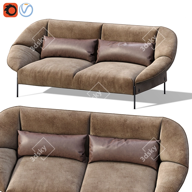 Versatile Sofa Set 3D model image 1