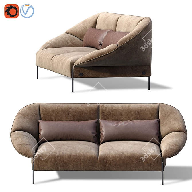 Versatile Sofa Set 3D model image 3