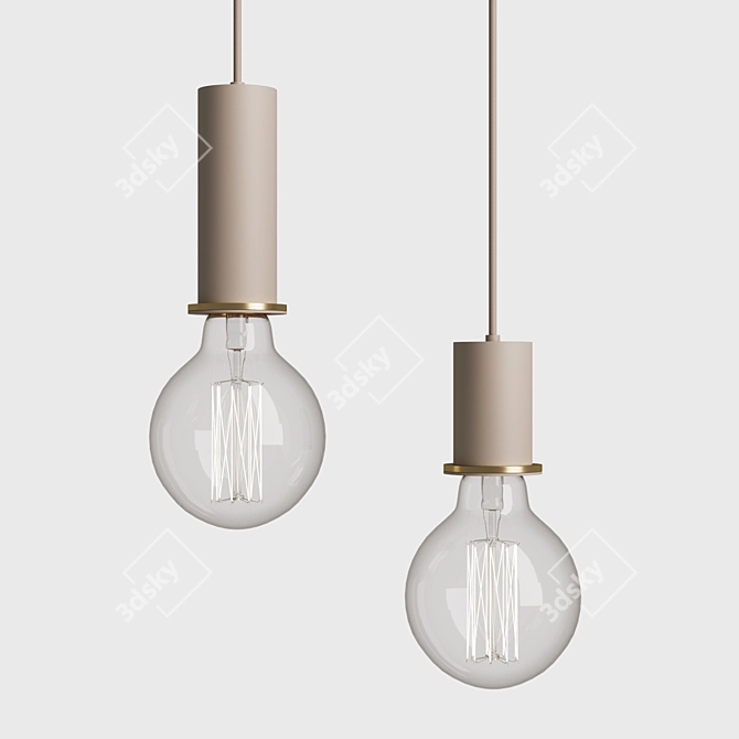 Ferm Living Cashmere & Black Pendant 3D model image 1