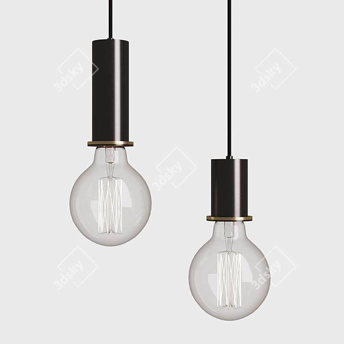 Ferm Living Cashmere & Black Pendant 3D model image 2