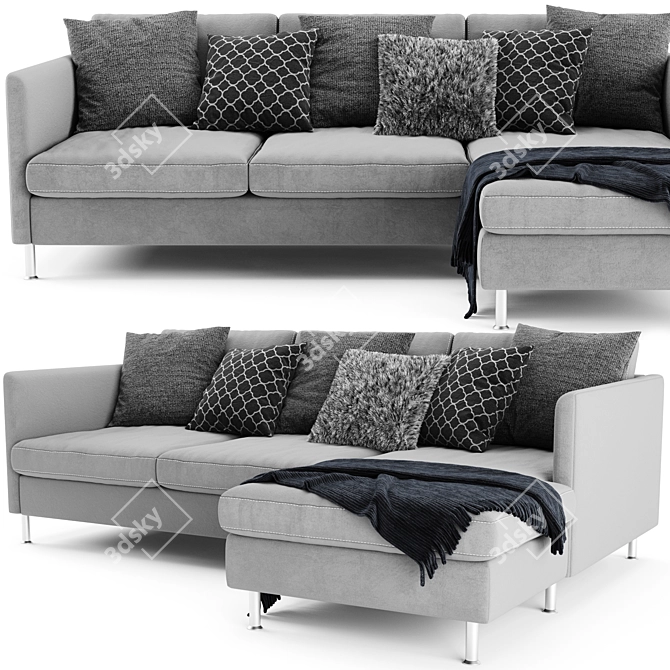 BoConcept Indivi Chaise Longue Sofa 3D model image 2