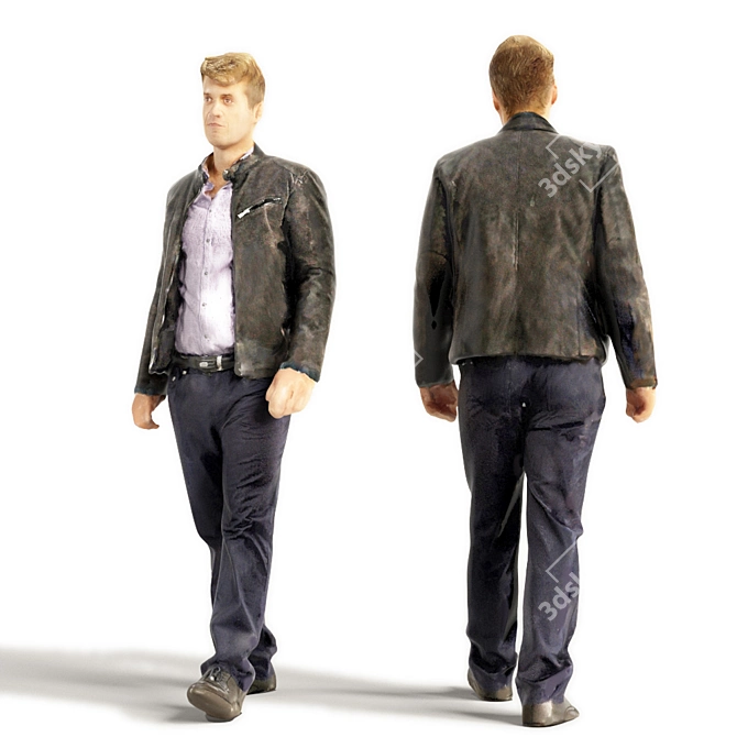 Realistic 3D Scanned Man - 3 Variations 3D model image 5