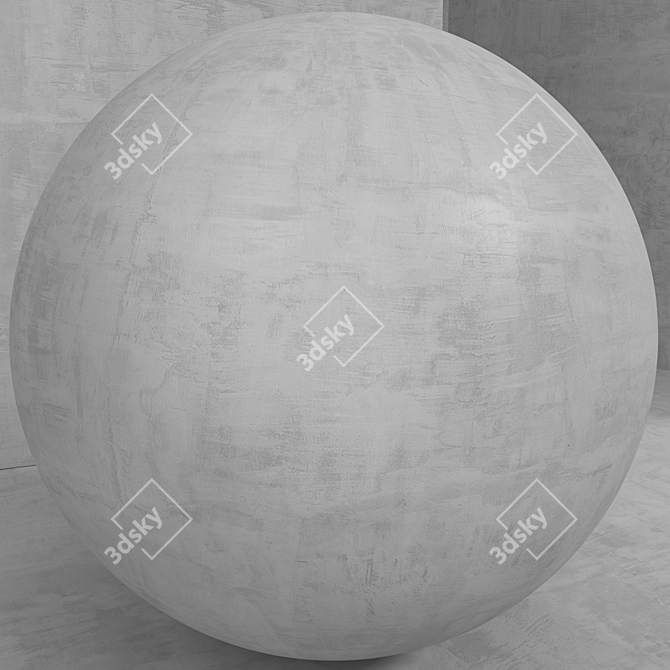 Seamless Concrete Plaster Set 3D model image 3