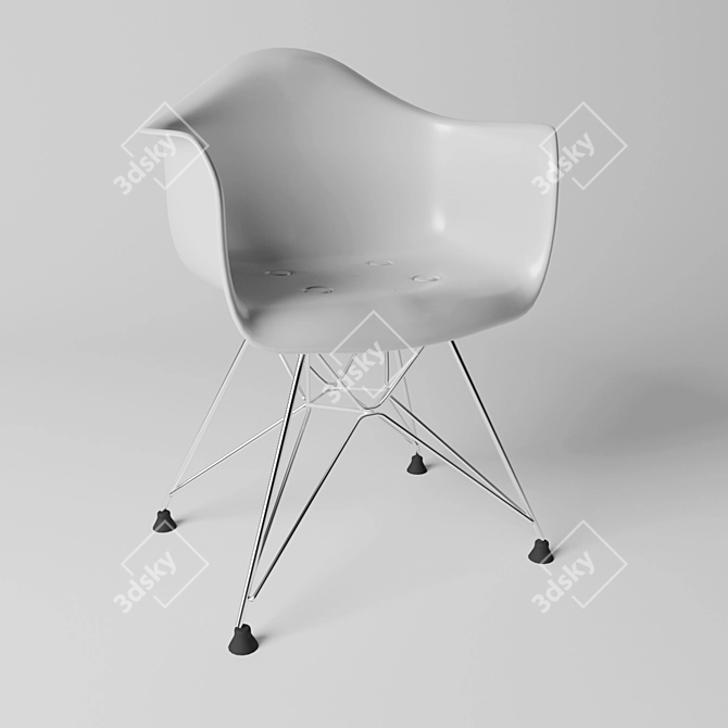 Iconic Eames Plastic Chair 3D model image 1