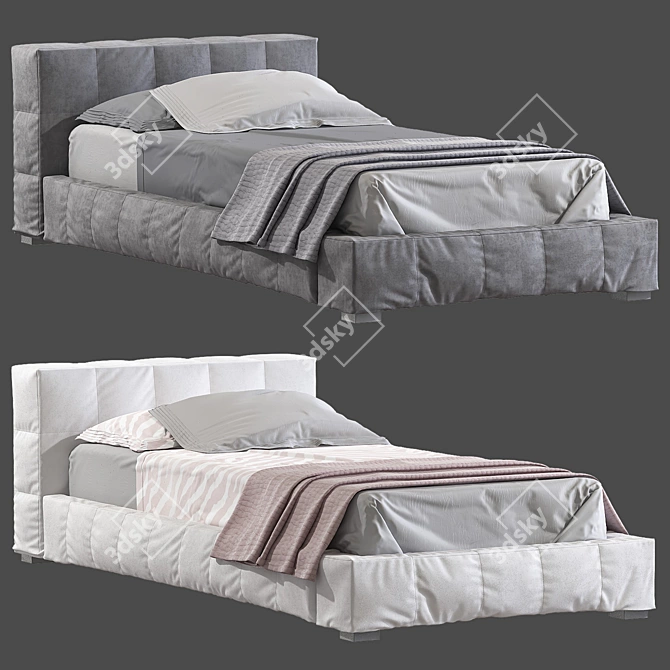 Squared Bed by Bonaldo 3D model image 1