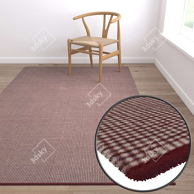 Premium Carpet Set: High-Quality Textures for Versatile Perspectives 3D model image 5