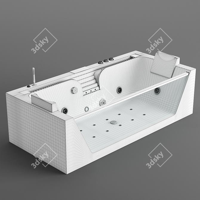 Grossman GR Acrylic Bath 3D model image 4