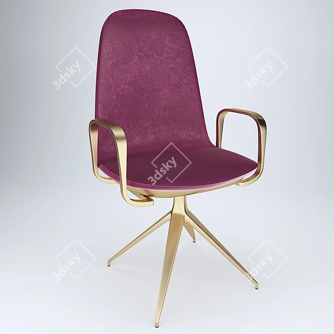 Contemporary SR Armchair - Stylish and Comfy 3D model image 1