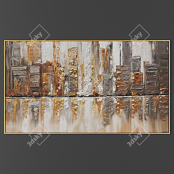 Elegant Framed Art Piece 3D model image 1