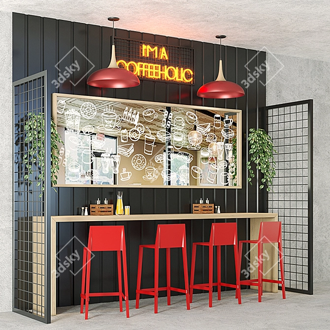 Sleek Seating Solution for Restaurants 3D model image 2