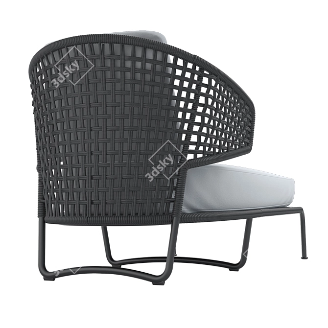 Elegant Outdoor Chaise Lounge 3D model image 8