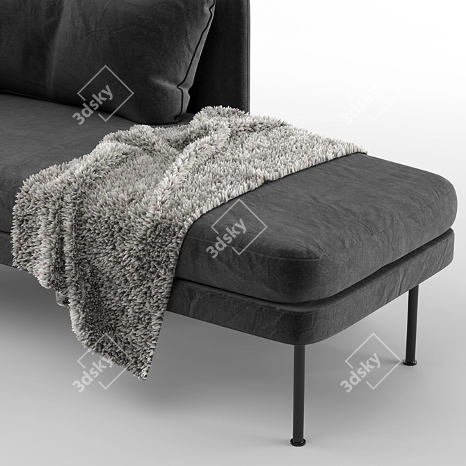 Comfy Solo Left Arm Chaise 3D model image 2