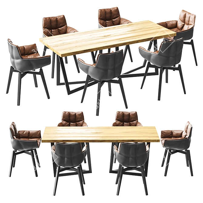 4union Dining Set: Stylish and Affordable 3D model image 1