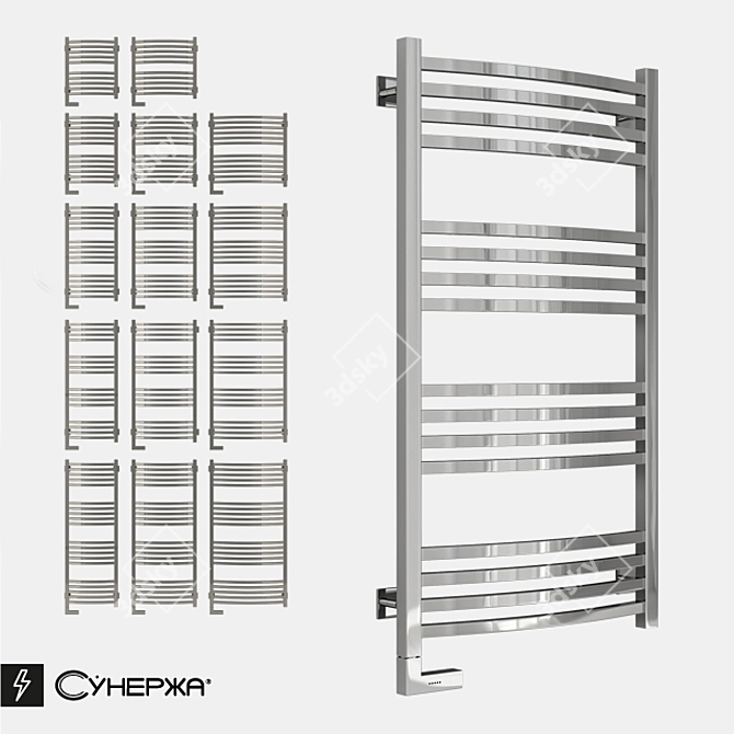 Sunerzha Arkus 2.0 Left: Electric Designer Radiator 3D model image 1