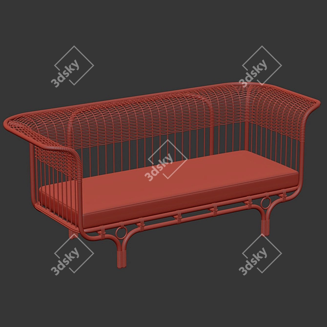 Sleek and Chic: Sika Belle Sofa 3D model image 2