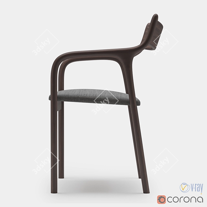 Sleek Miyazaki Pepe Chair 3D model image 3